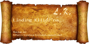 Linding Kiliána névjegykártya